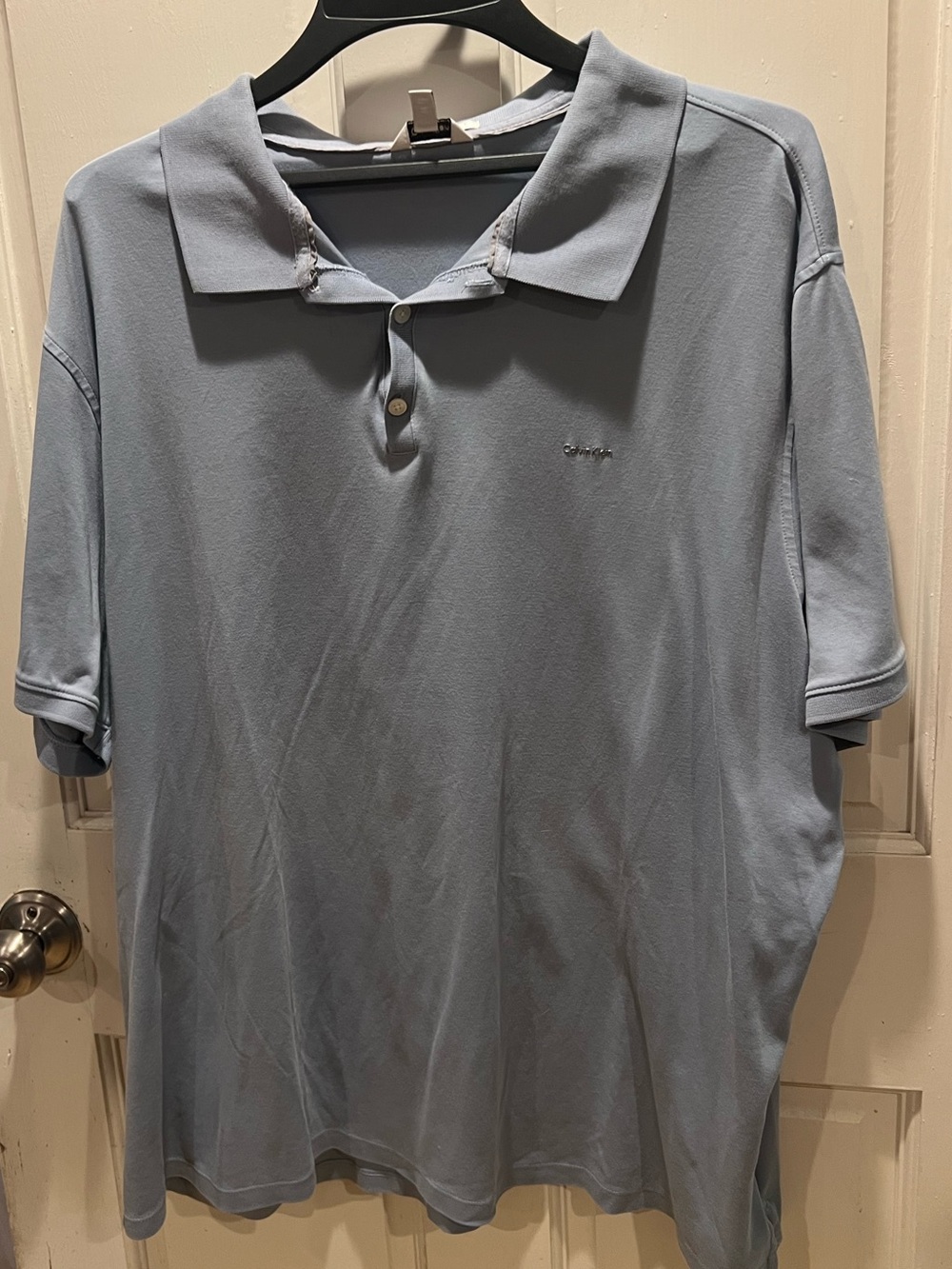 Calvin Klein Dusty Blue Short-Sleeve Polo